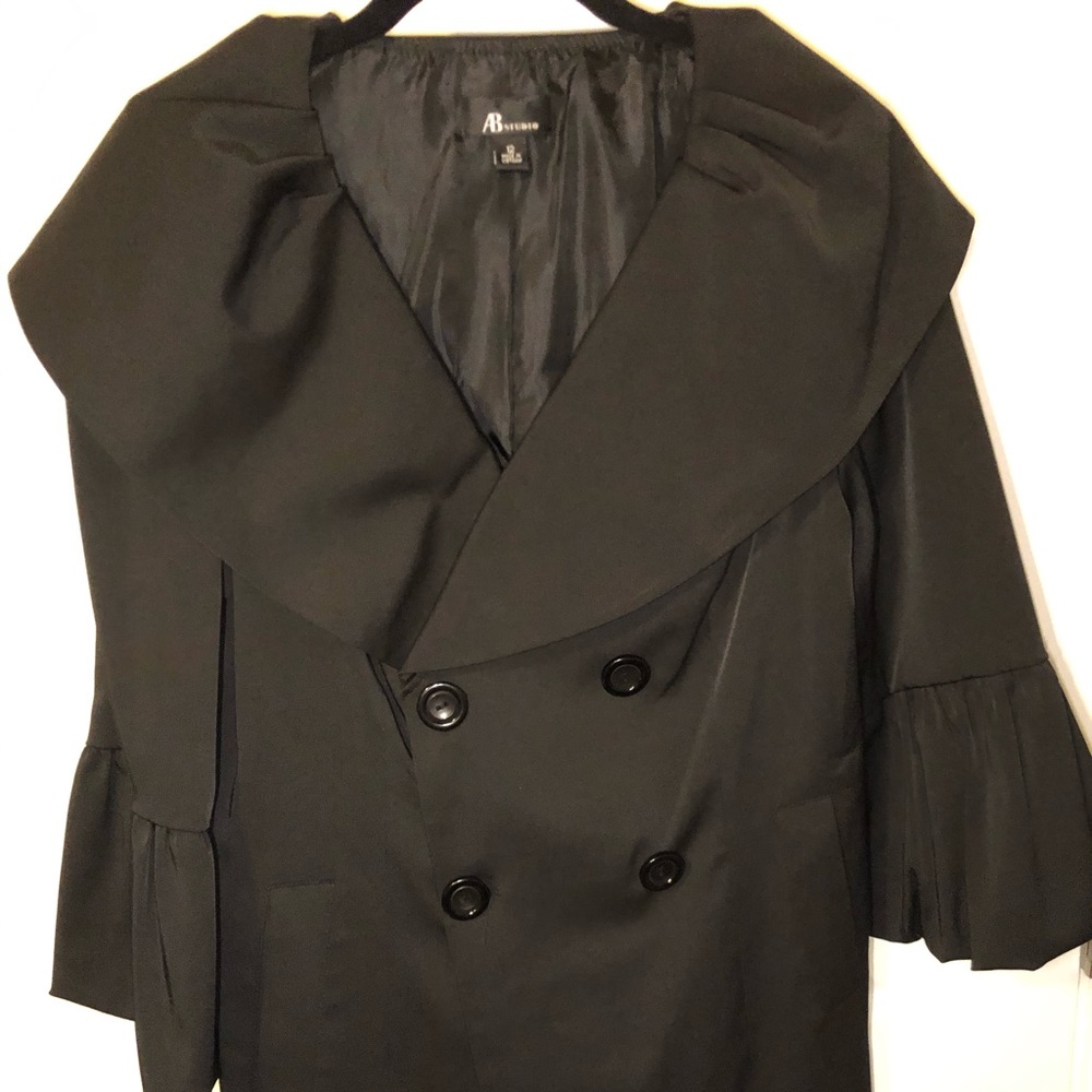 AB Studio Statement Sleeves/Collar Peacoat (12)